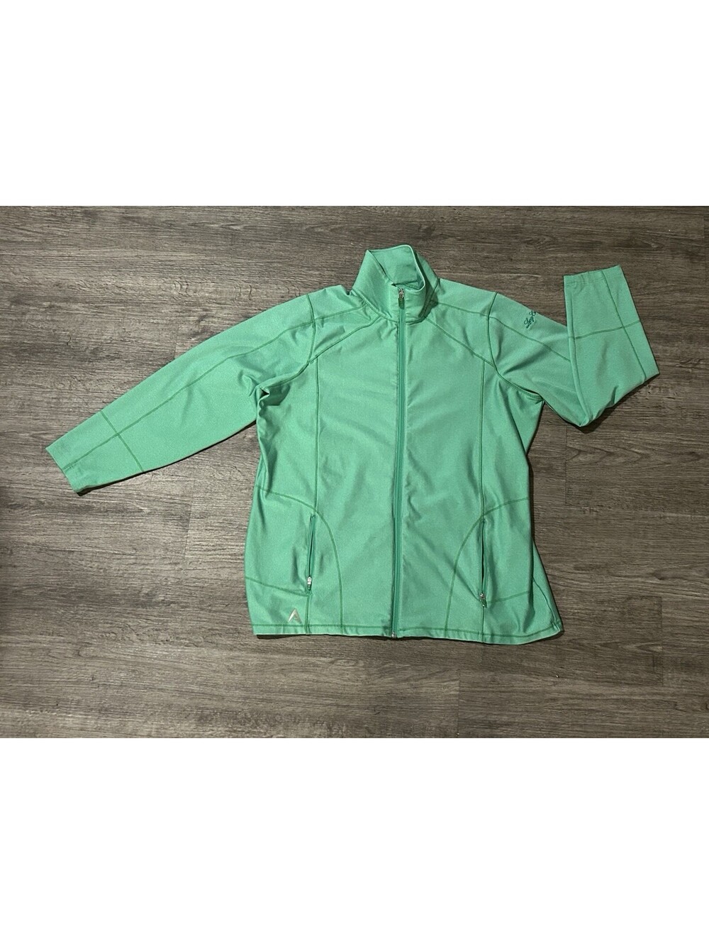 Antigua Women's Desert Dry Golf /Court XL Green Full Zip  Work Out Jacket